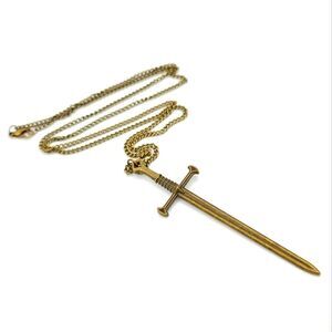 🗡 Brass Sword Pendant Necklace 🗡